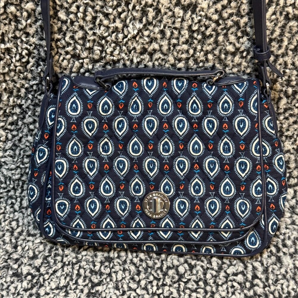 Vera Bradley Turnlock Crossbody Purse in Marrakesh Motifs